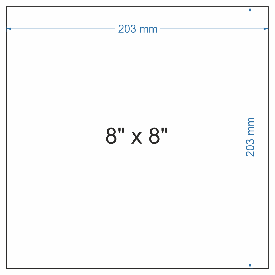 8 X 8 Inch Polifoam White 8mm Media Support 10 Sheet Pack Presentation Technology Ltd